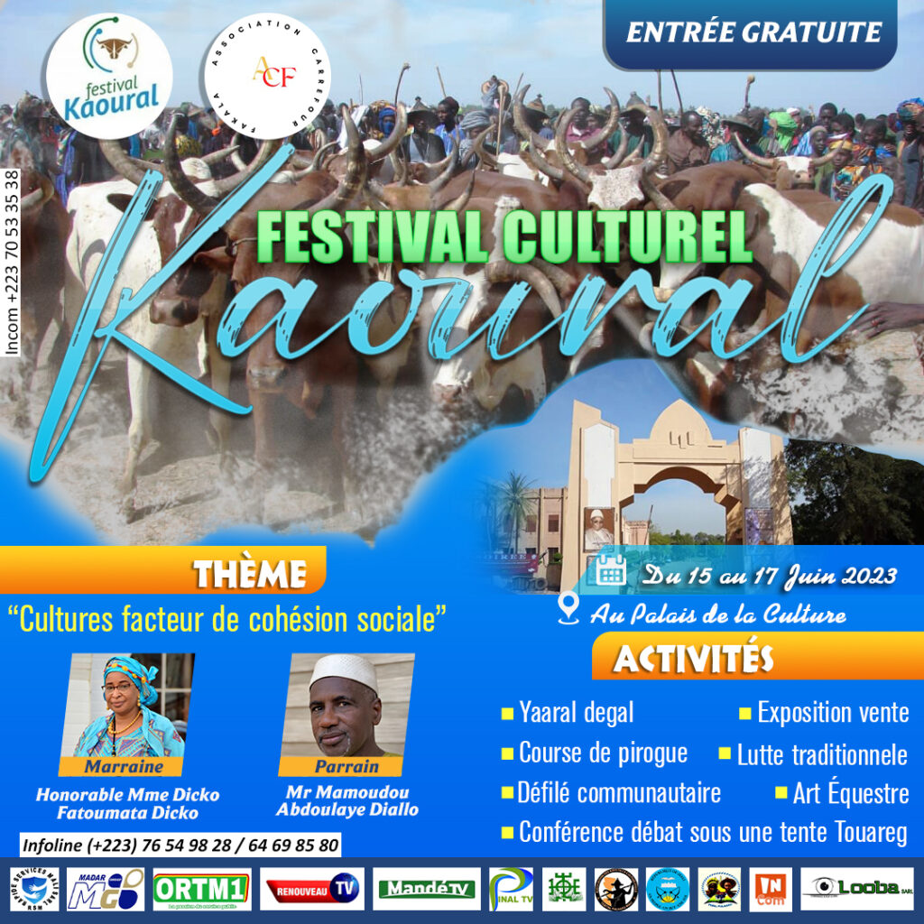 Affiche du festival culturel Kaoural juin 2023